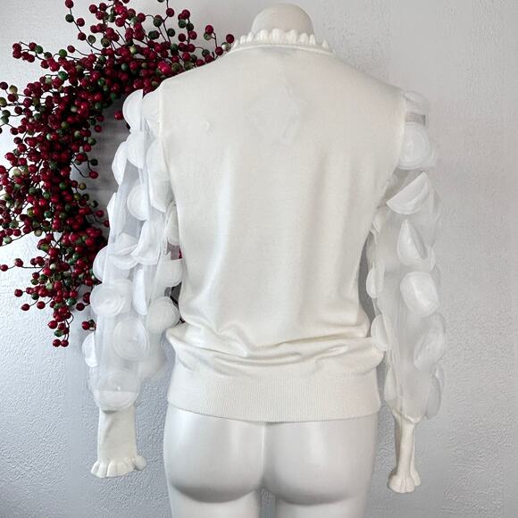 Sioni Sweater - 
Mixed Media Long Sleeved
Mock neck white size small NWT - Picture 3 of 5